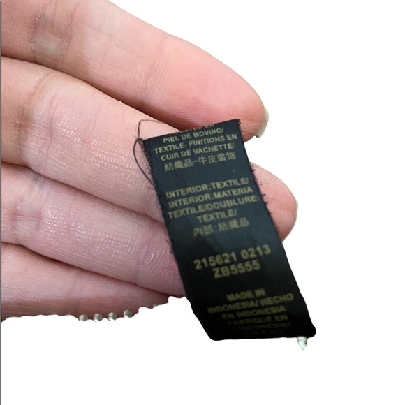 VTG Fossil Crossbody Bag Purse Natural Leather Textile Cowhide Blue 10”X 10.5” - Picture 12 of 14